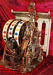 Slot machine mechanism after restoration